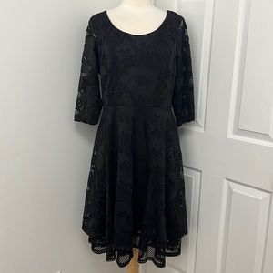 Lane Bryant black lace dress